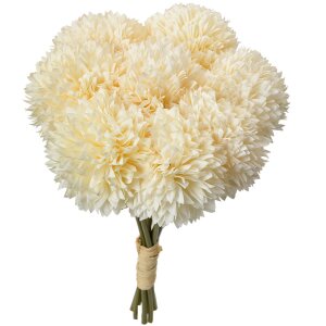 Clayre & Eef boeket kunstmatig wit 8 bloemen 15x15x32 cm