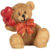 Clayre & Eef Decoratieve Beer Bruin Rood 3x2x4 cm Polyresin Landelijke Stijl