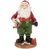 Clayre & Eef 6PR5724 Decoratiefiguur kerstman in landelijke stijl 8x6x13 cm