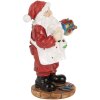 Clayre & Eef 6PR5725 Kerstman Beeldje Rood Wit 8x6x13 cm Polyresin