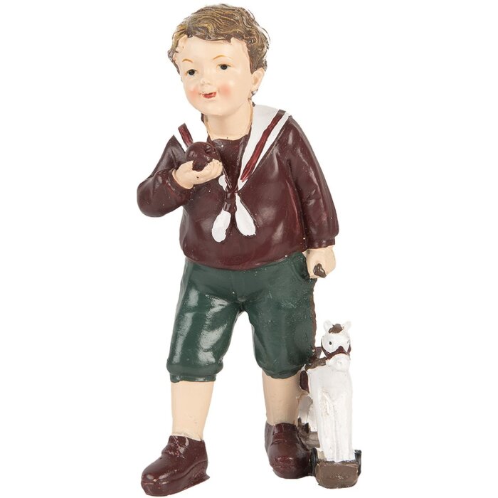 Clayre & Eef 6PR5730 Decoratie Kind Bruin Groen 6x5x15 cm