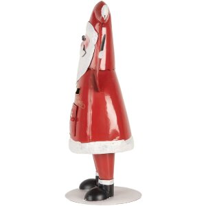 Clayre & Eef 6Y5853 Brievenbus Kerstman Rood Wit 16x14x35 cm