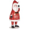 Clayre & Eef 6Y5853 Brievenbus Kerstman Rood Wit 16x14x35 cm