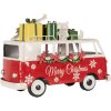 Clayre & Eef 6Y5855 Modelbus LED Rood Wit 31x15x21 cm Werkt op batterijen