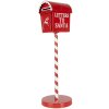 Clayre & Eef Brievenbus Brieven aan de Kerstman Rood Ø15x50cm Metaal in landelijke stijl