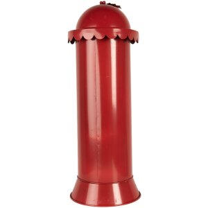 Clayre & Eef 6Y5859 Brievenbus Rood Ø19x52cm Kerstmannen Express Delivery