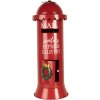 Clayre & Eef 6Y5859 Brievenbus Rood Ø19x52cm Kerstmannen Express Delivery