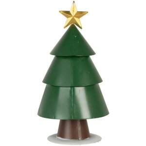 Clayre & Eef Kerstbrievenbus Brieven aan de Kerstman groen Ø18x35cm