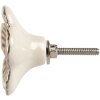 Clayre & Eef Keramische deurknop Ø5x3cm Beige Bruin Antiek Look