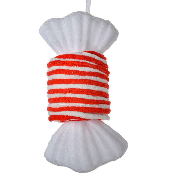 Clayre & Eef 66111R Decoratieve Hanger Snoepje Rood Wit 11x8x20 cm