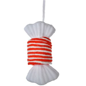 Clayre & Eef 66111R Decoratieve Hanger Snoepje Rood Wit 11x8x20 cm