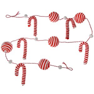 Clayre & Eef 66113 Kerstslinger kunststof 170 cm rood...