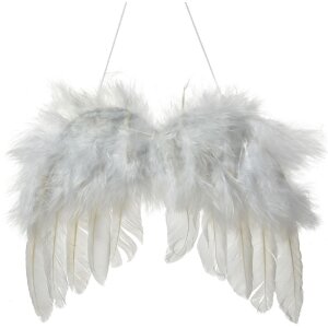 Clayre & Eef 66135 Hanger Engelenvleugels Wit 20x1x16 cm