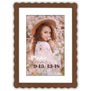 ZEP Houten fotolijst Lione Bruin Natuur 13x18 tot 30x40 Passepartout Vintage