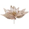 Clayre & Eef 66127 Kerstdecoratie Bloem Beige Goud Ø 50x62 cm