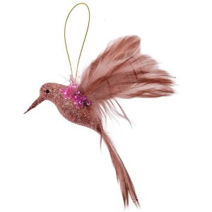 Clayre & Eef 66140 Decoratie Hanger Vogel Roze...