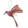 Clayre & Eef 66140 Decoratie Hanger Vogel Roze 10x4x10 cm