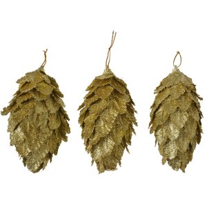 Clayre & Eef 66173GO Kerstdecoratie Bloem Goud Set...