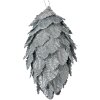 Clayre & Eef 66173ZI Kerstdecoratie kegels zilver Ø7x13cm 3-delige set