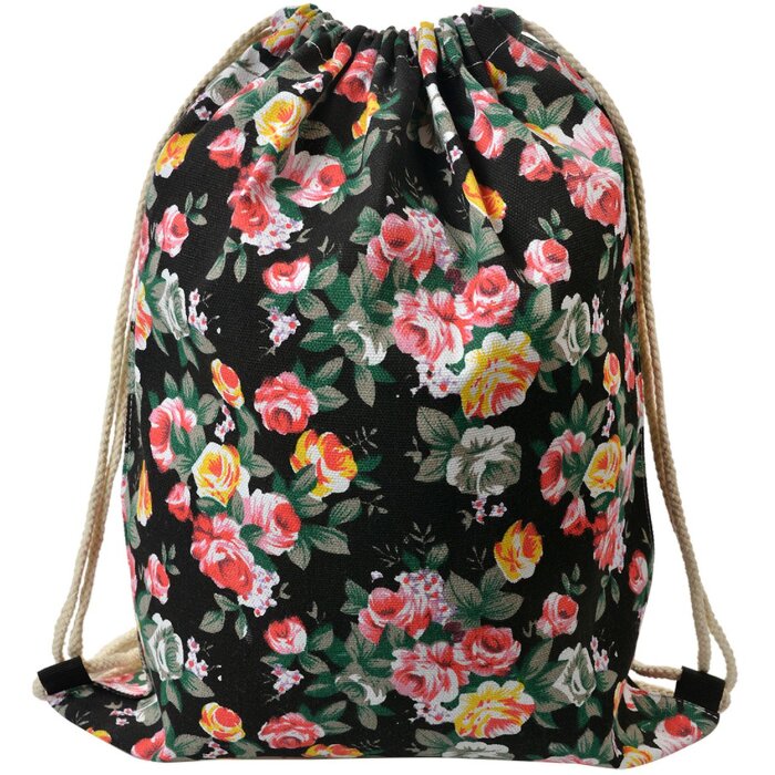 Juleeze JZBG0307 Rugzak Floral Chic Zwart 34x1x43 cm