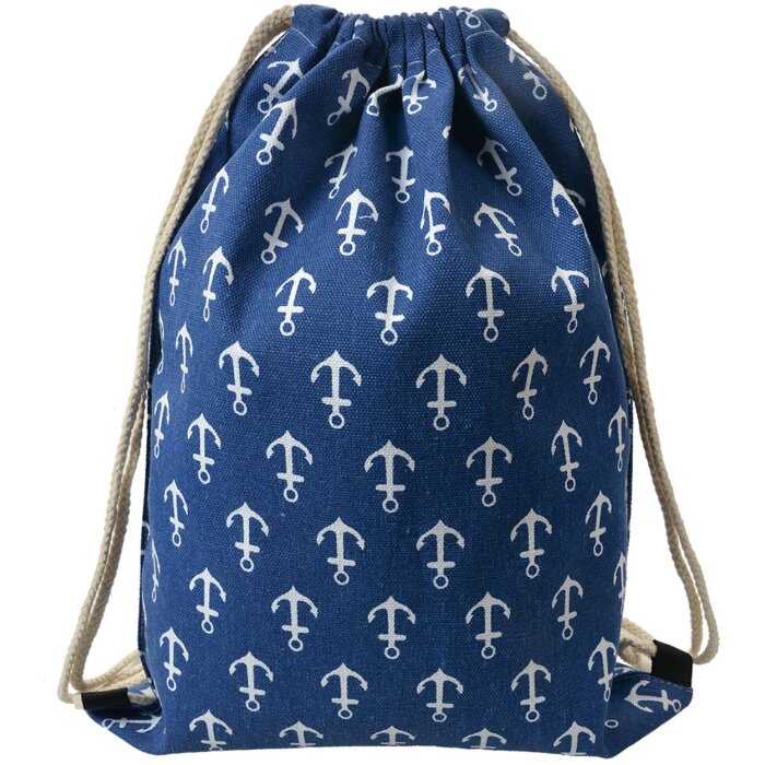 Juleeze JZBG0310 Rugzak blauw-wit nautisch 34x1x43 cm