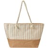 Juleeze JZBG0317 Bruine Beige 55x1x36 cm gestreepte look katoenen hengsels