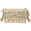 Juleeze JZBG0320 Tasje beige 30x3x18 cm Koppeling Boho met borduursel