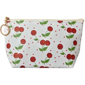 Juleeze JZTB0083 Toilettas Wit Kersenpatroon 21x5x13 cm PU