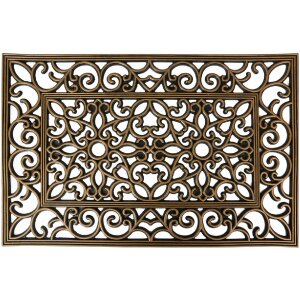 Clayre & Eef MC271 Deurmat zwart met goudkleurige...