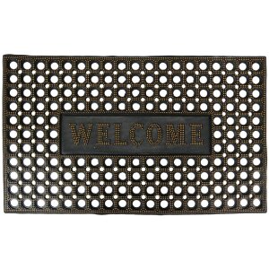 Clayre & Eef MC272 Deurmat zwart goud 75x45x1 cm...