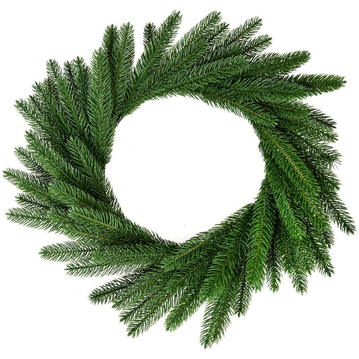 Clayre & Eef 66065 Kerstkrans Groen Ø55x7 cm Plastic Decoratie