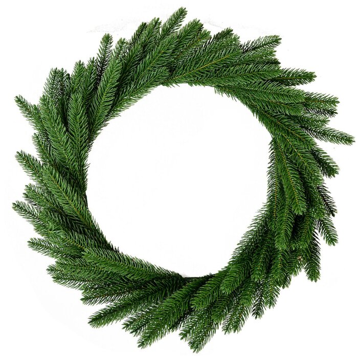 Clayre & Eef kerstkrans groen Ø63x7cm kunststof sierkrans feestelijk