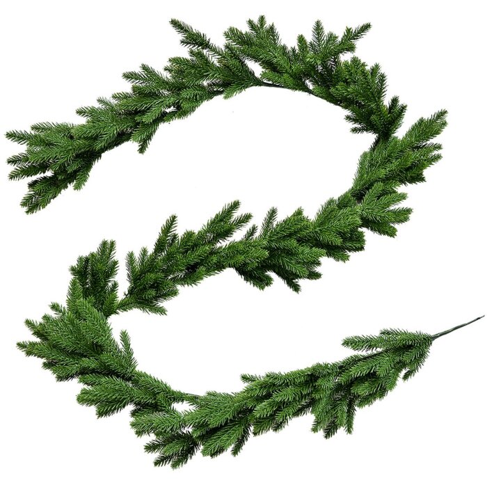Clayre & Eef 66067 Decoratie Slinger Groen 180x10x10 cm Kunststof
