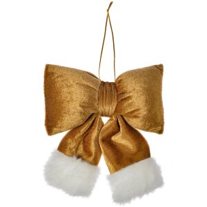 Clayre & Eef 66098S Decoratieve Strik Goudkleurig Wit...