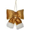 Clayre & Eef 66098S Decoratieve Strik Goudkleurig Wit 15x3x17 cm