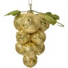 Clayre & Eef kerstdecoratie goud 10x10x15 cm met glitter en hanger