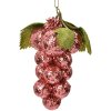 Clayre & Eef 66175P Kerstdecoratie Druiven Roze Groen 8x8x14 cm