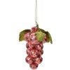Clayre & Eef 66175P Kerstdecoratie Druiven Roze Groen 8x8x14 cm