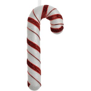 Clayre & Eef Decoratieve Hanger Candy Cane Wit Rood...