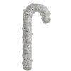 Clayre & Eef 66178 Candy Cane Hanger Wit 7x2x17 cm Kunststof Glitter