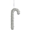 Clayre & Eef 66178 Candy Cane Hanger Wit 7x2x17 cm Kunststof Glitter