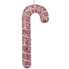 Clayre & Eef 66179 Decoratieve Hanger Candy Cane Roze Glitter 7x2x17cm