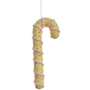 Clayre & Eef Hanger Candy Cane Geel Roze 10x3x26 cm Kunststof