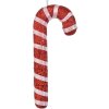 Clayre & Eef kerstbal zuurstok rood wit 17 cm plastic