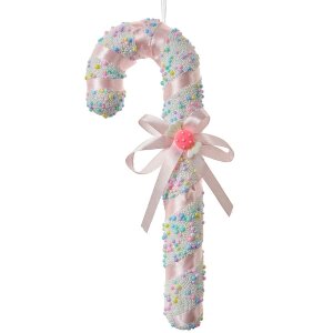 Clayre & Eef 66182 Suikerriet Hanger Wit Roze 10x3x26cm