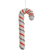 Clayre & Eef kerstdecoratie zuurstok wit-rood 26 cm plastic