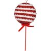 Clayre & Eef Kerstversiering Lolly Rood Wit 14x4x30 cm