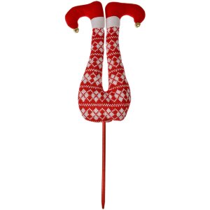Clayre & Eef 66193 Kerst Elfenpoten Rood Wit 19x4x50...