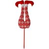 Clayre & Eef 66193 Kerst Elfenpoten Rood Wit 19x4x50 cm Kerstdecoratie