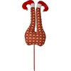 Clayre & Eef 66196 Kerst Elfenpoten Decoratie Rood Groen Crème 67cm